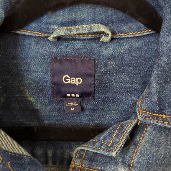 Women's Dark Wash Stretchy Fitted Denim Jacket, M - Picture 3 of 8